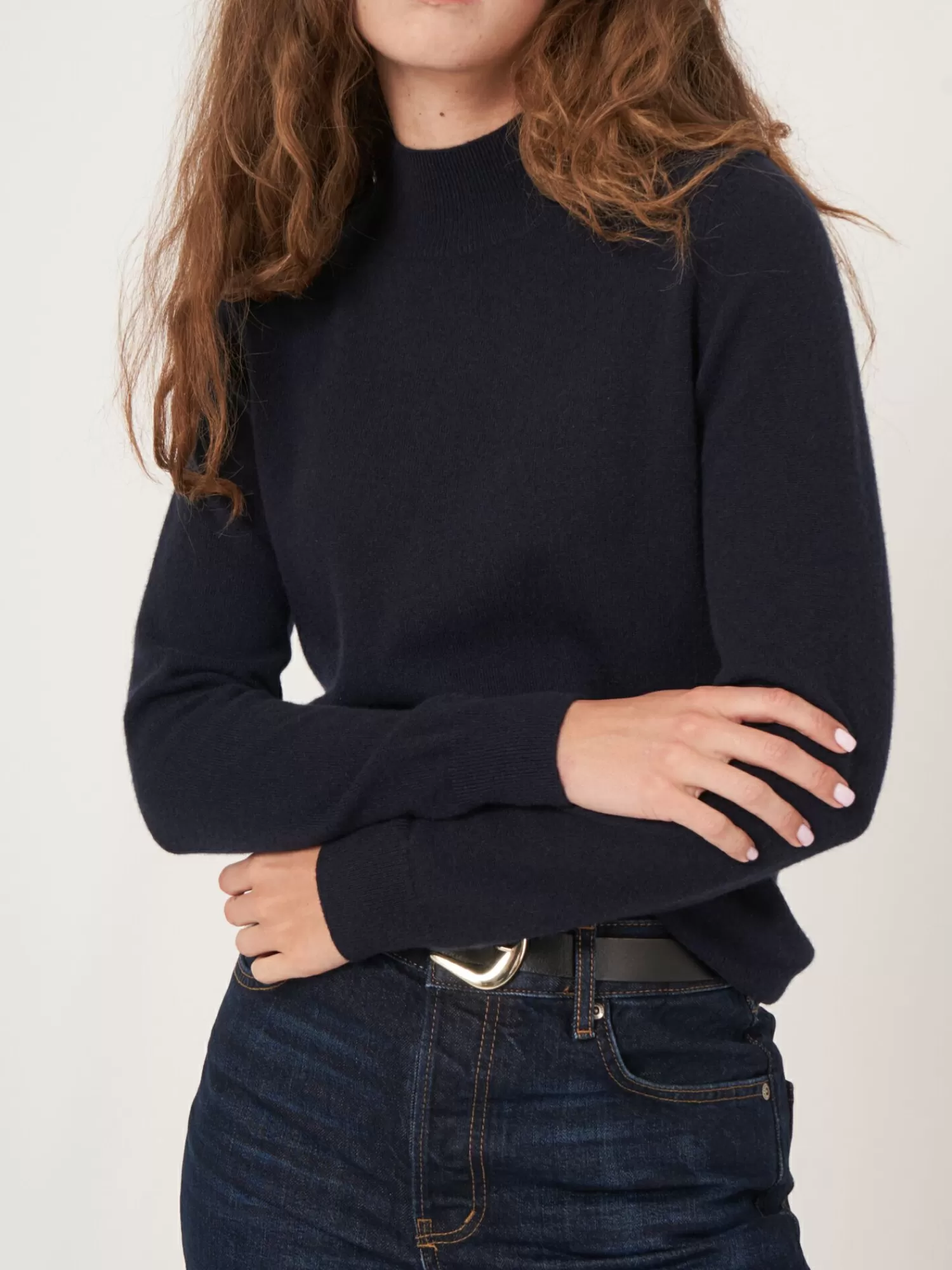 Pull en Cachemire Col Montant - Élégance Douce pour Femme (Modèle Édition Spéciale)