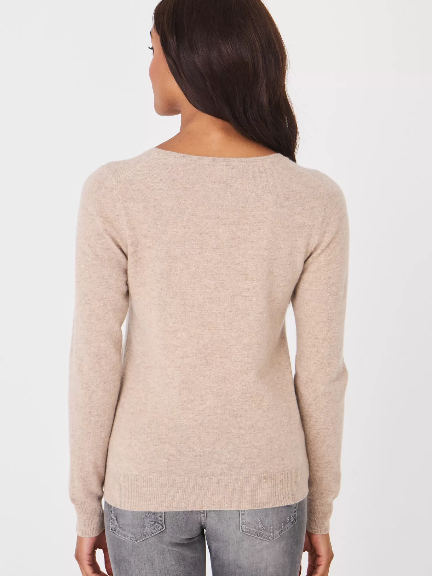 Pull en Cachemire Bio Doux - Col en V Élégant pour Femme | Soldes Exclusives
