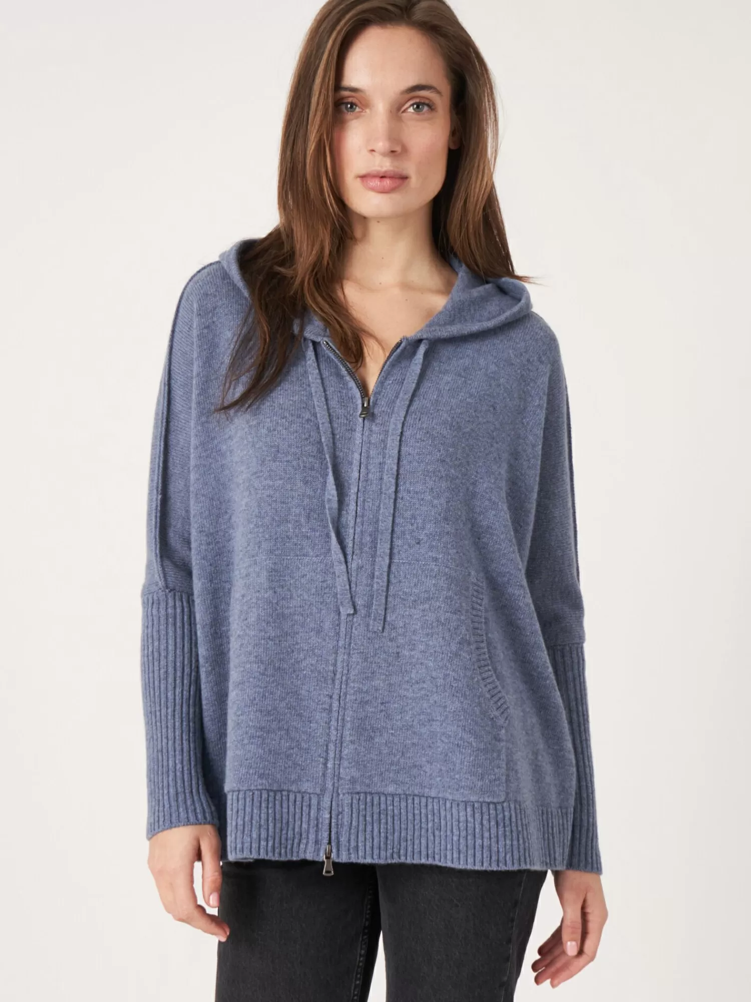 Doudoune Femme Zippée en Laine Douce Tricotée - Style Décontracté Élégant avec Fermeture Éclair - Pull Capuche Urbain Automne-Hiver (Promo Limitée)