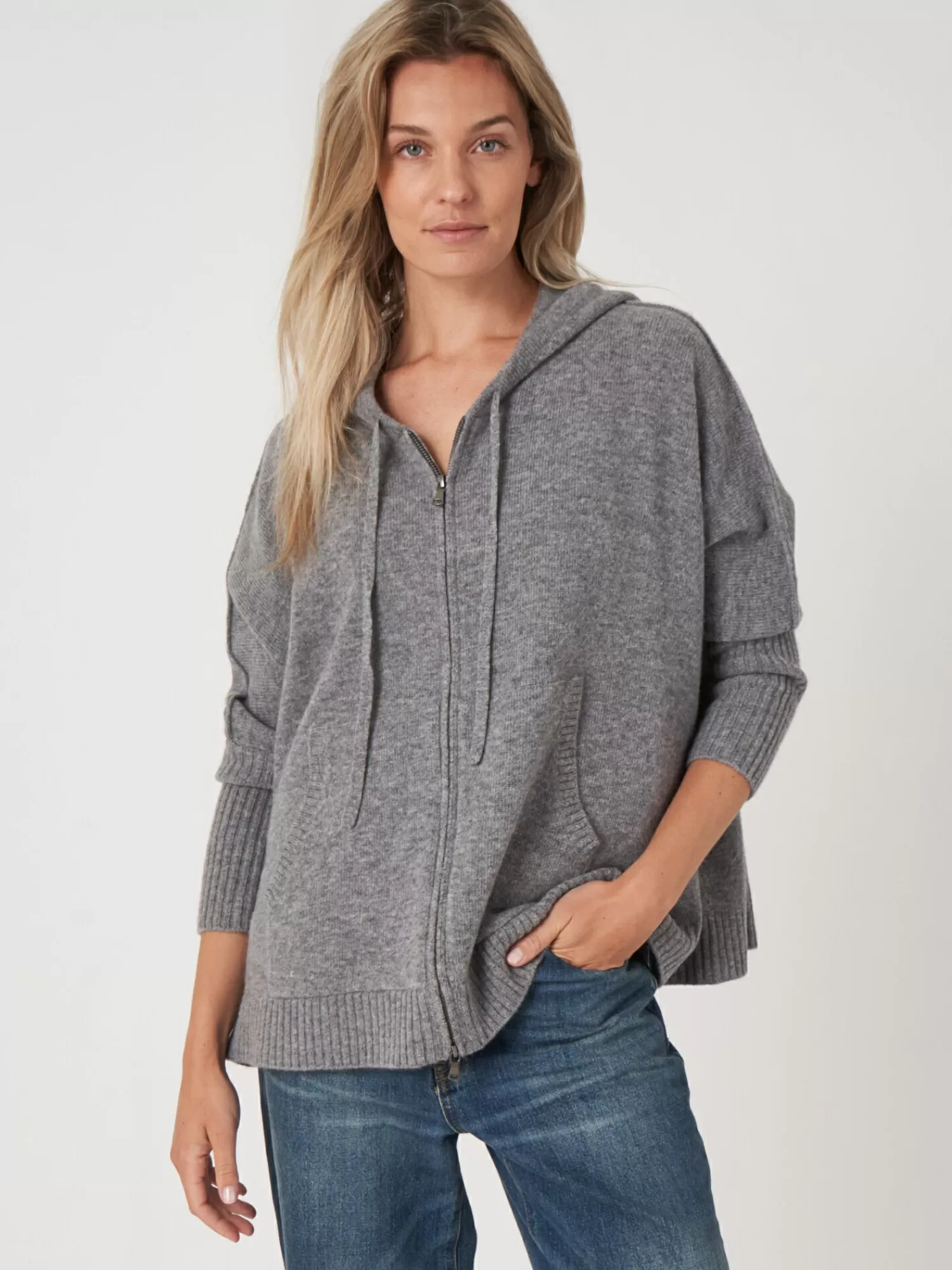 Sweat à capuche décontracté en maille avec fermeture éclair pour femme - Confort abordable
