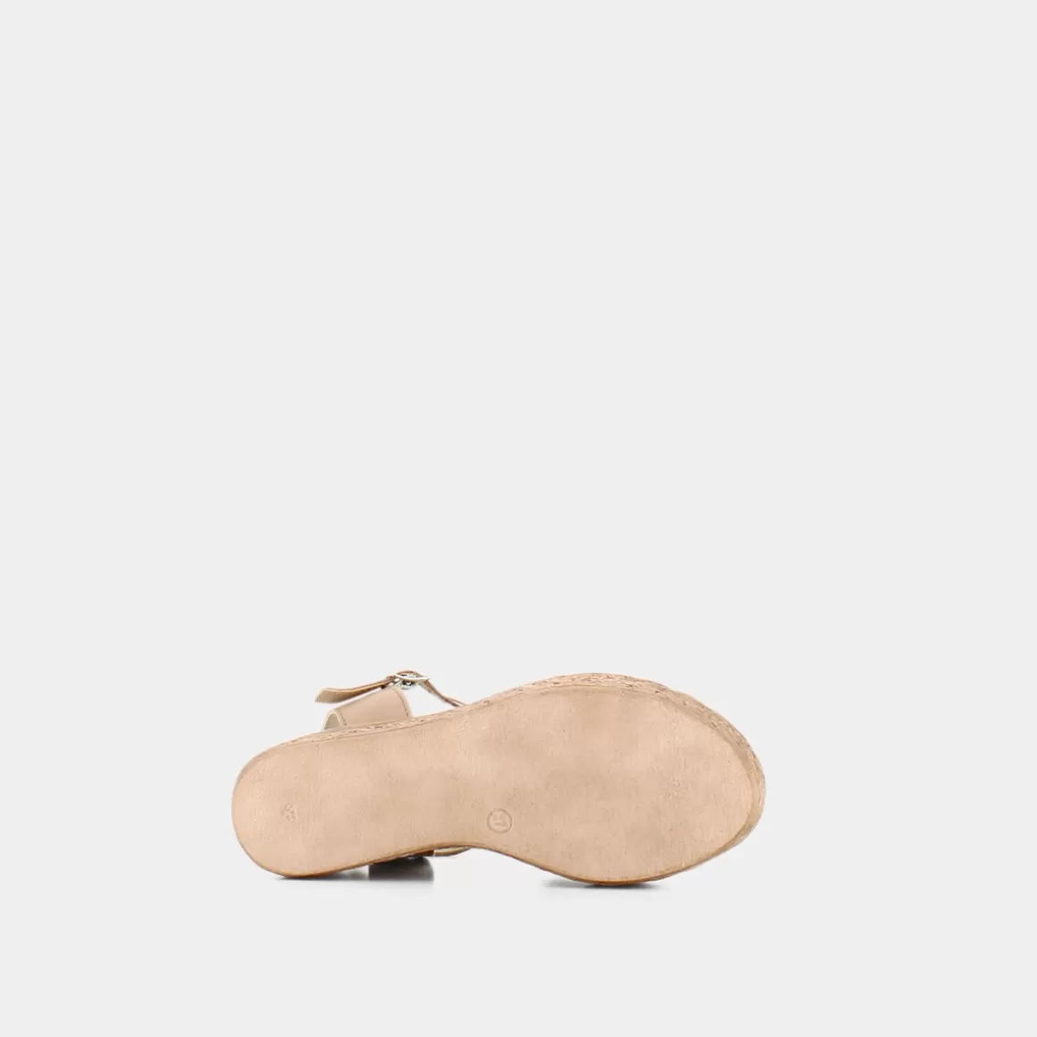 Promo exclusive : Sandales DEALIADI Cl-E23D-05 en cuir souple - Coloris beige sable & bleu marine