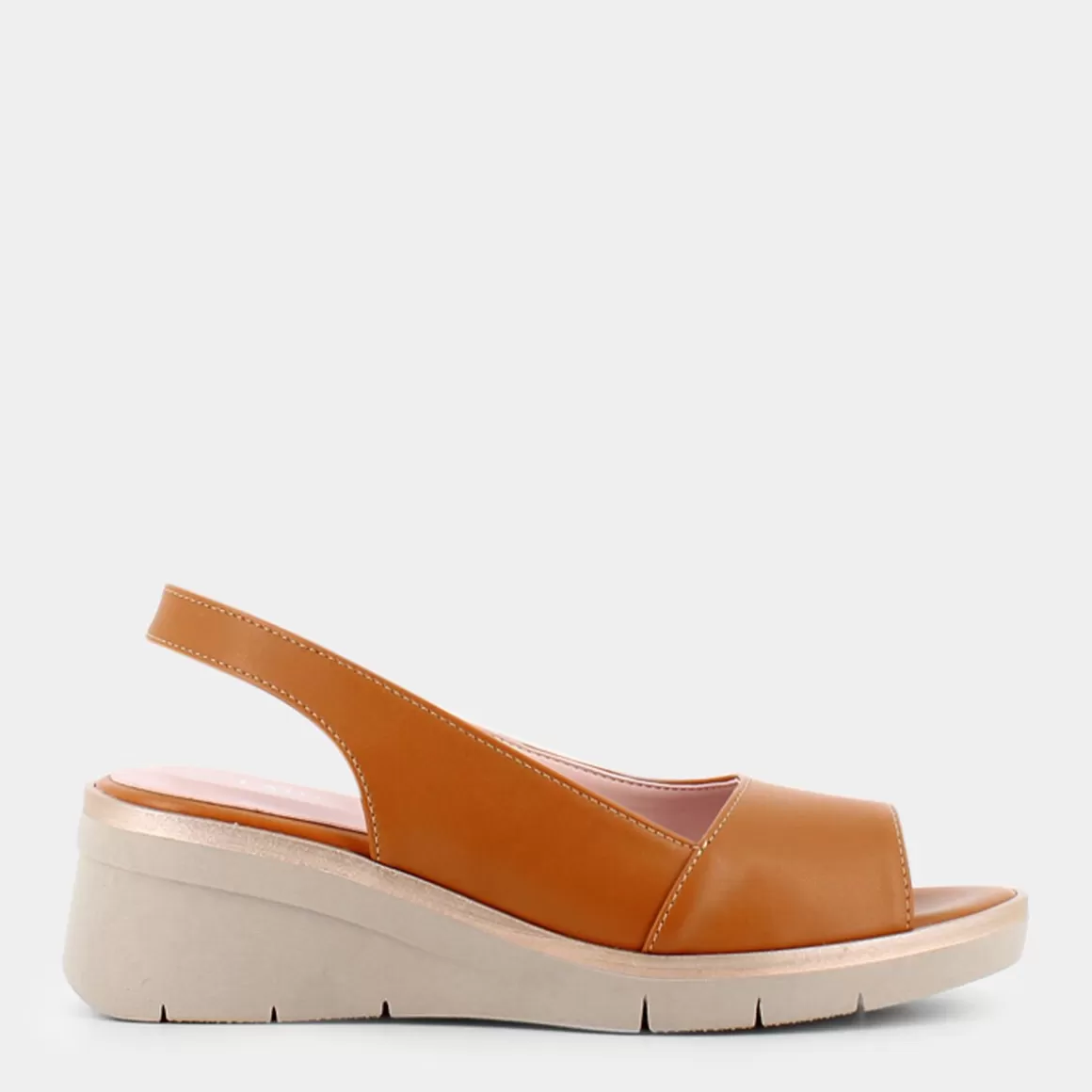 Sandales élégantes Miele Lady Nice - Modèle Cm-E23D-02 en cuir marron en destockage exceptionnel