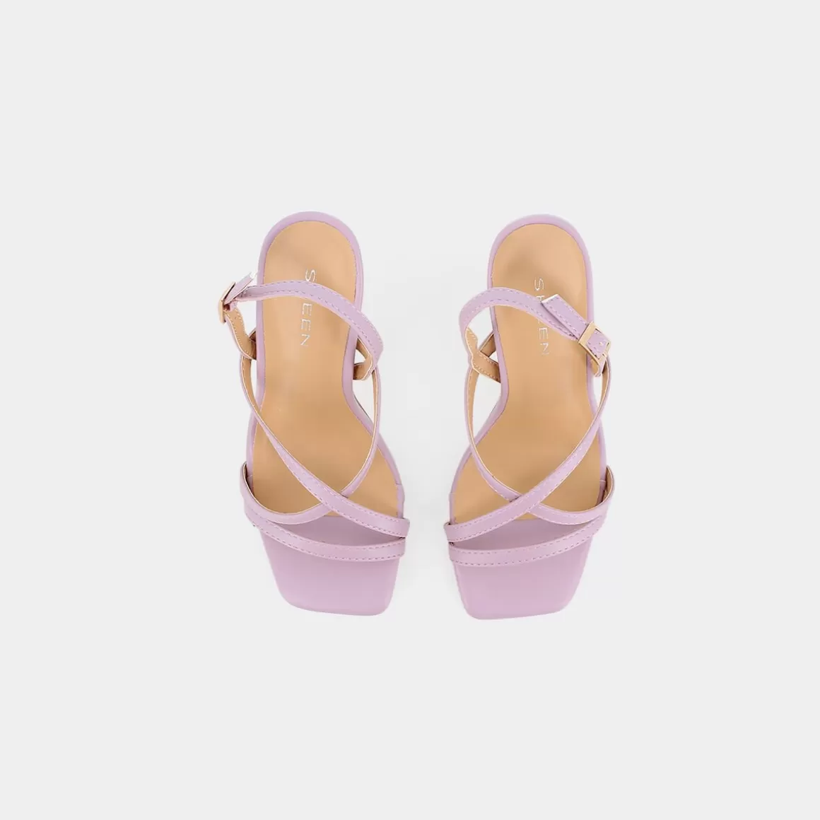 Sandales SHEEN Printemps-Été CR-E23D-11 - Lavande Clair, Tige Souple et Semelle Anatomique