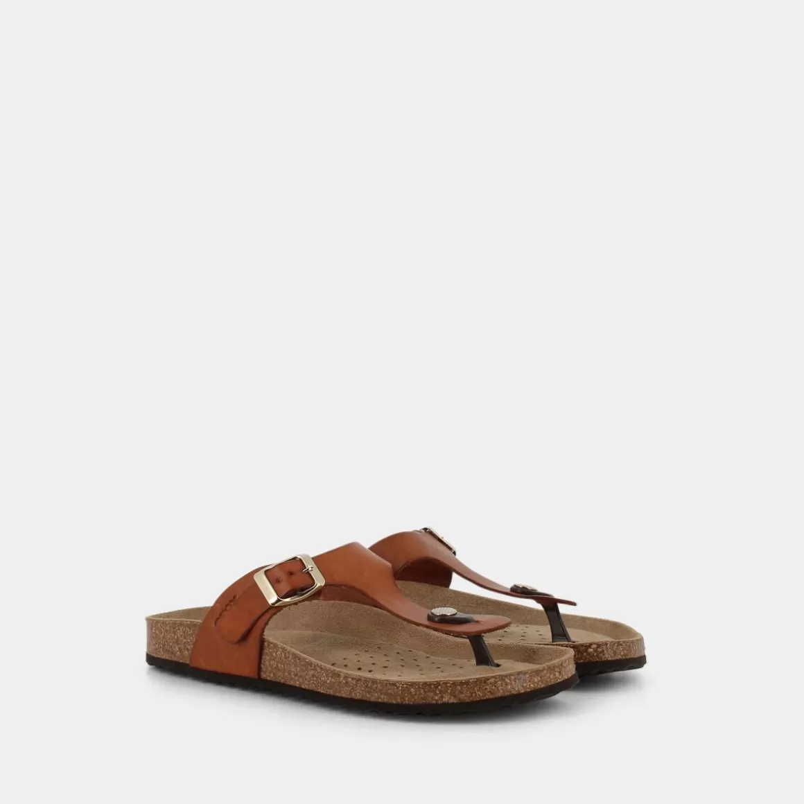Sandales Confortables GEOX D15L Sb - Marron Clair, Légeres pour Marche Urbaine | Modèle Économique