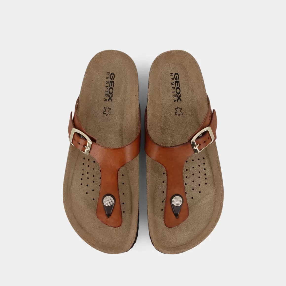 Sandales Confortables GEOX D15L Sb - Marron Clair, Légeres pour Marche Urbaine | Modèle Économique