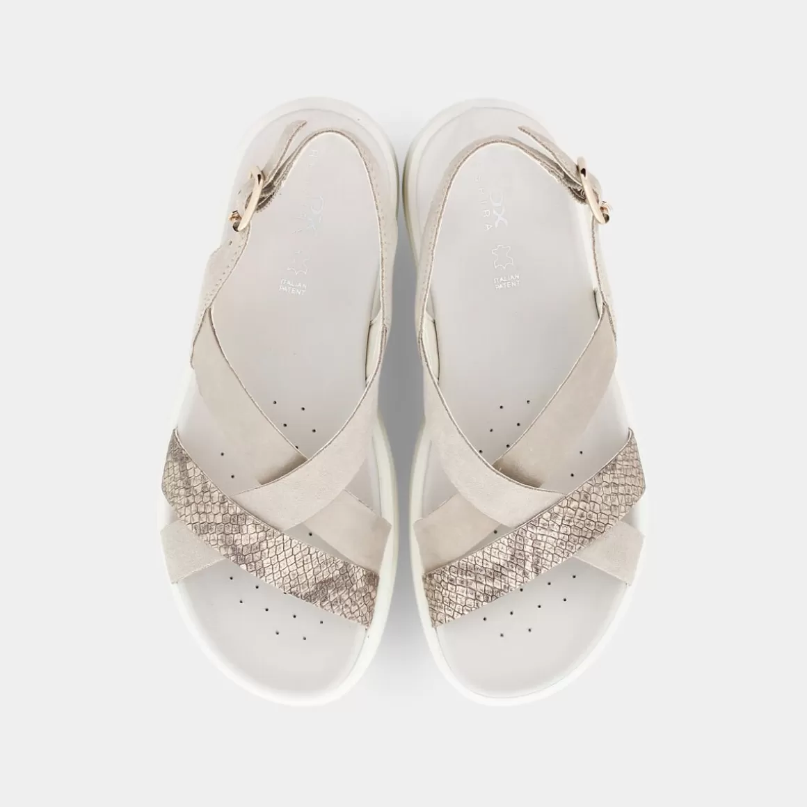 Sandales GEOX XAND en cuir souple - Couleur Taupe Sable | Promotion été 2024