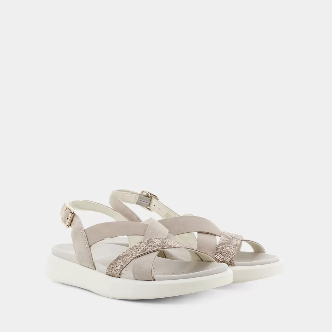 Sandales GEOX XAND en cuir souple - Couleur Taupe Sable | Promotion été 2024
