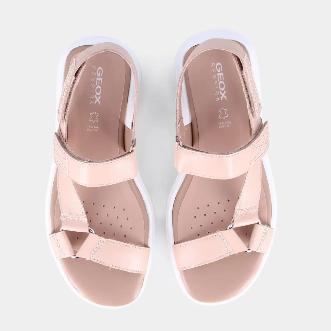 Sandales femme GEOX Spherica Nude - Déstockage été, teinte beige sable, modèle D25A