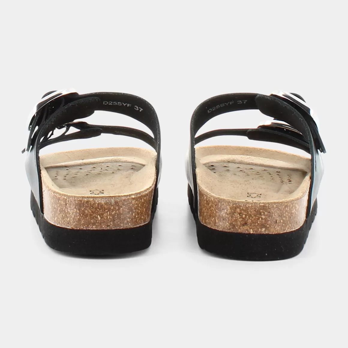 Geox - Sandales Brionia pour Femme en Cuir Souple Noir - Réf. D25Syf0003Cc9999