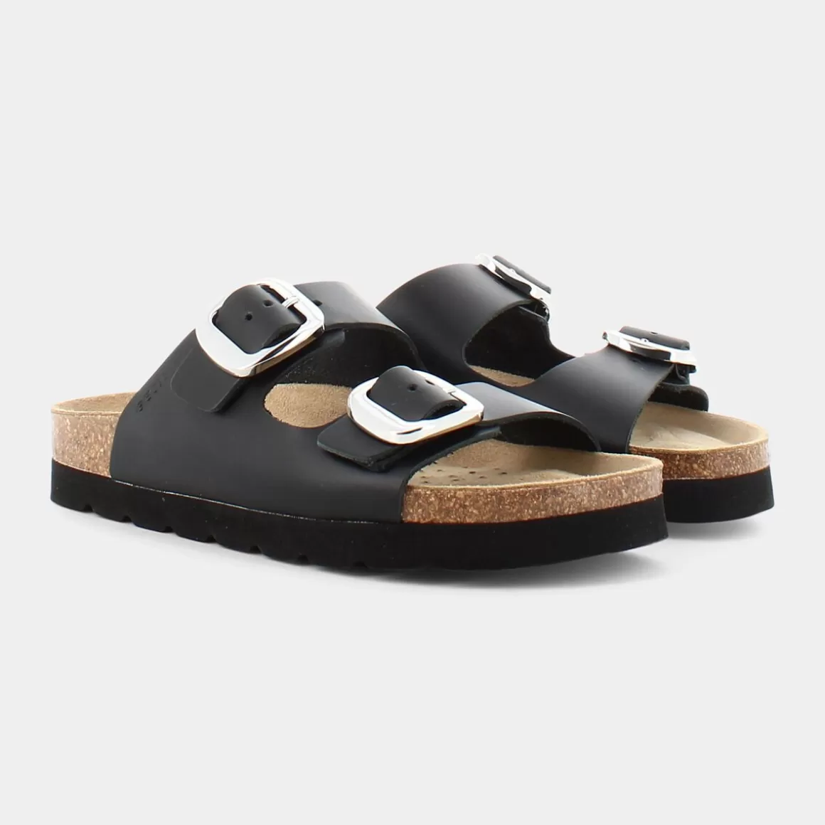 Geox - Sandales Brionia pour Femme en Cuir Souple Noir - Réf. D25Syf0003Cc9999