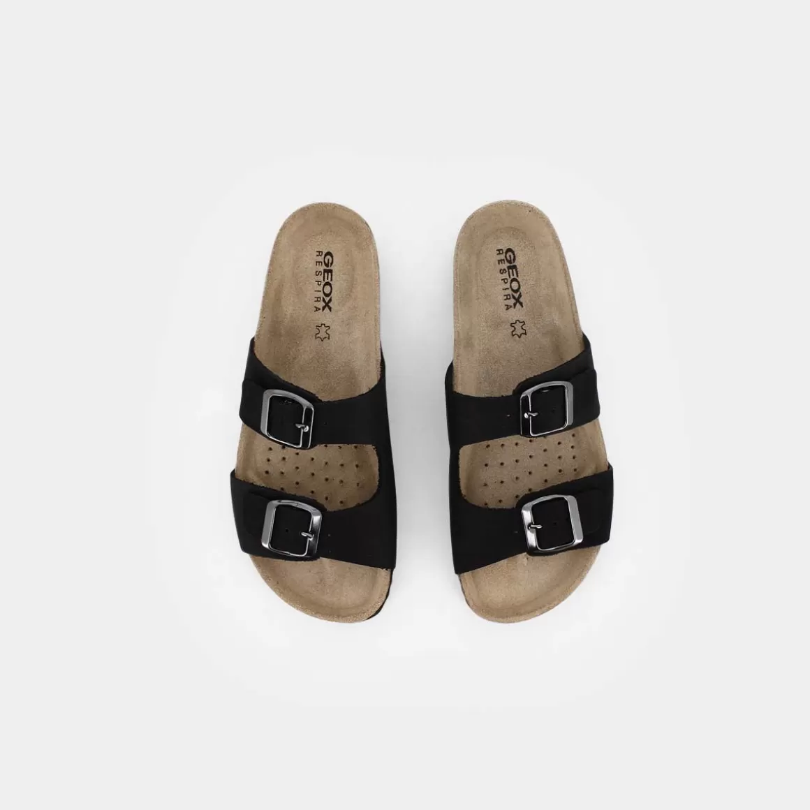 GEOX Brionia - Sandales Femme Noir en Cuir Souple avec Semelle Respirante | Modèle D35Lsl00032C9999