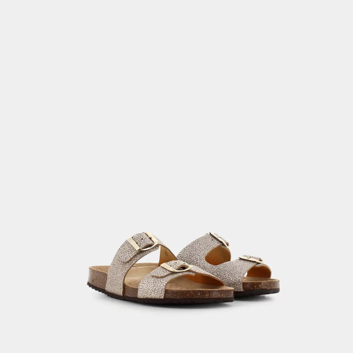 Sandales GEOX Brionia Pietra D35LS - Modèle Confort Printemps-Été en Cuir Souple Beige Sable