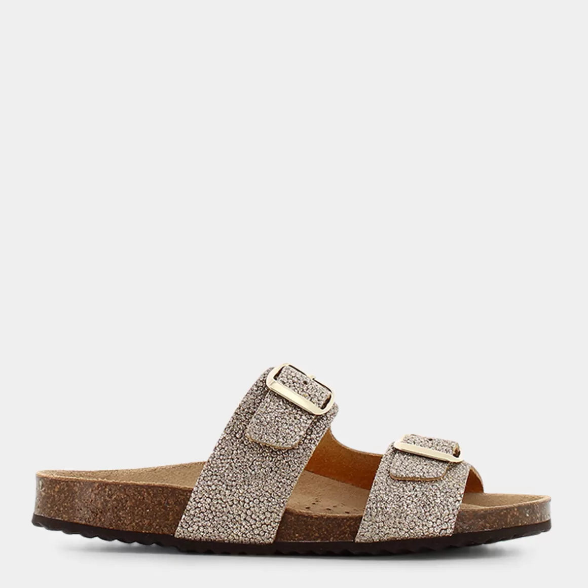 Sandales GEOX Brionia Pietra D35LS - Modèle Confort Printemps-Été en Cuir Souple Beige Sable