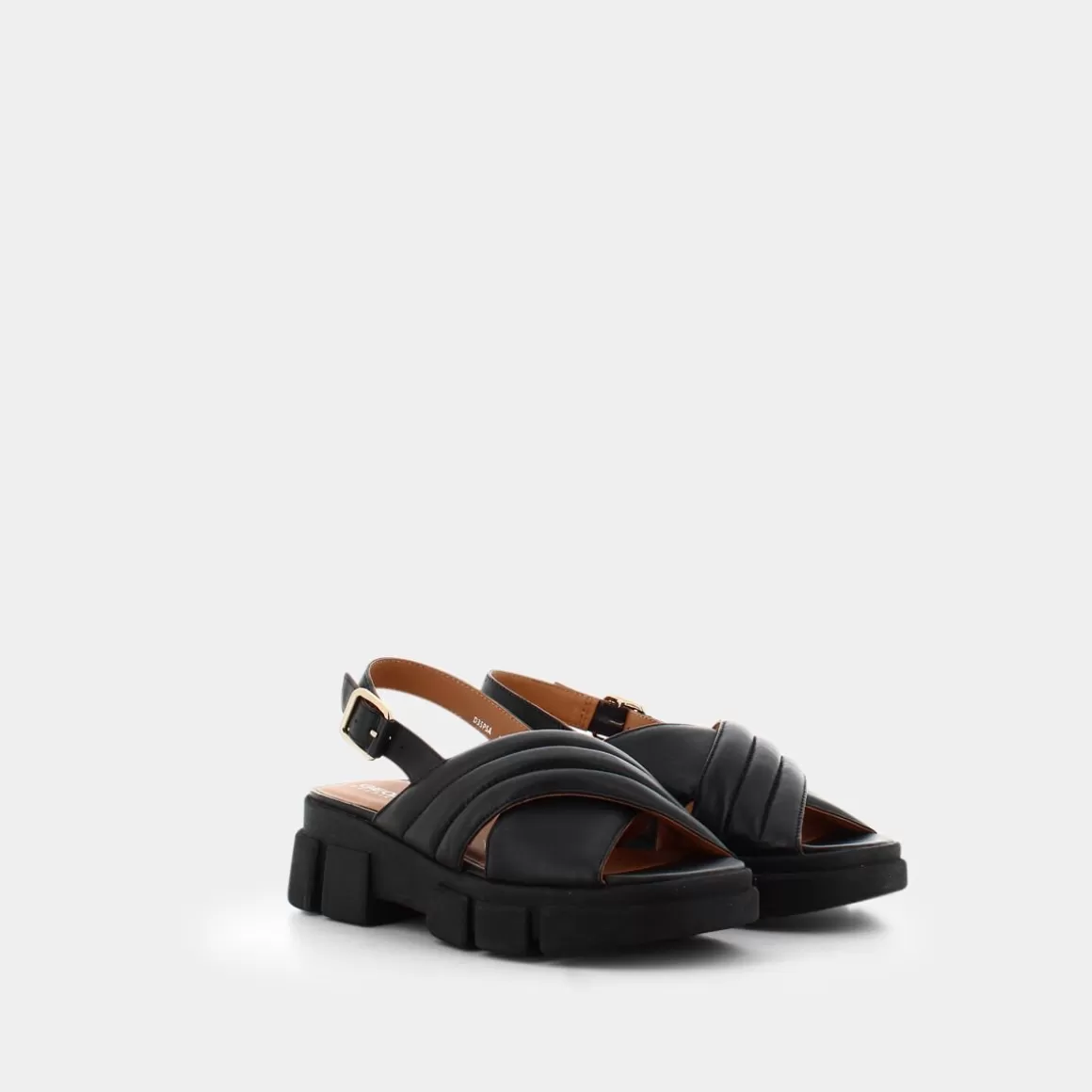 Sandales GEOX Lisbona Noir - Modèle D35Psa Confortables & Respirantes | Cuir Souple Mat pour Marche Légeres