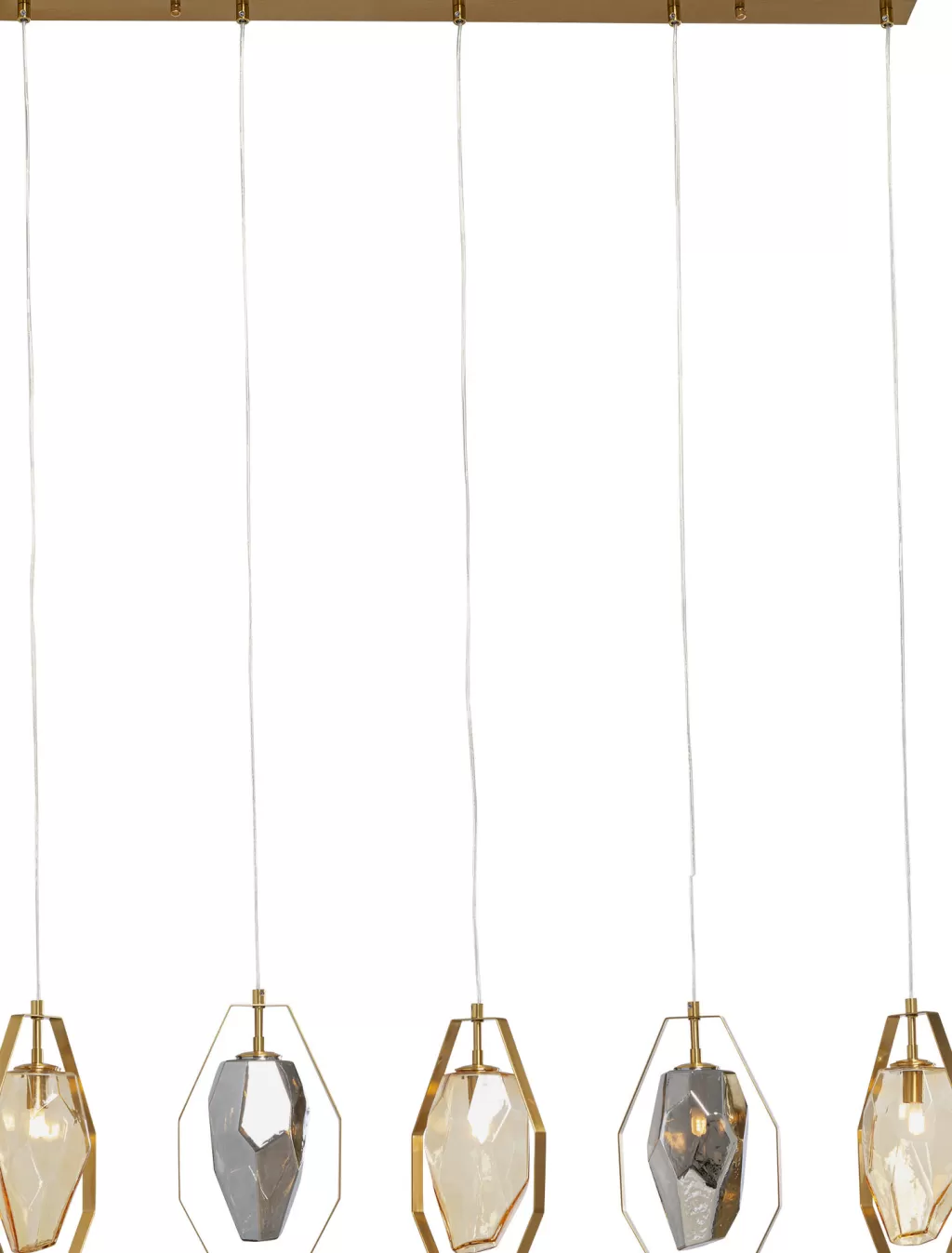 Lustre suspendu Diamond Fever en laiton - Éclairage raffiné pour salle à manger | 110 cm | Collection exclusive KARE Design