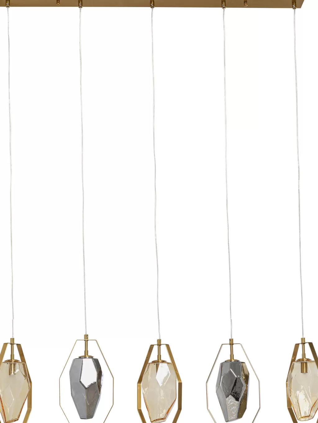 Lustre suspendu Diamond Fever en laiton - Éclairage raffiné pour salle à manger | 110 cm | Collection exclusive KARE Design