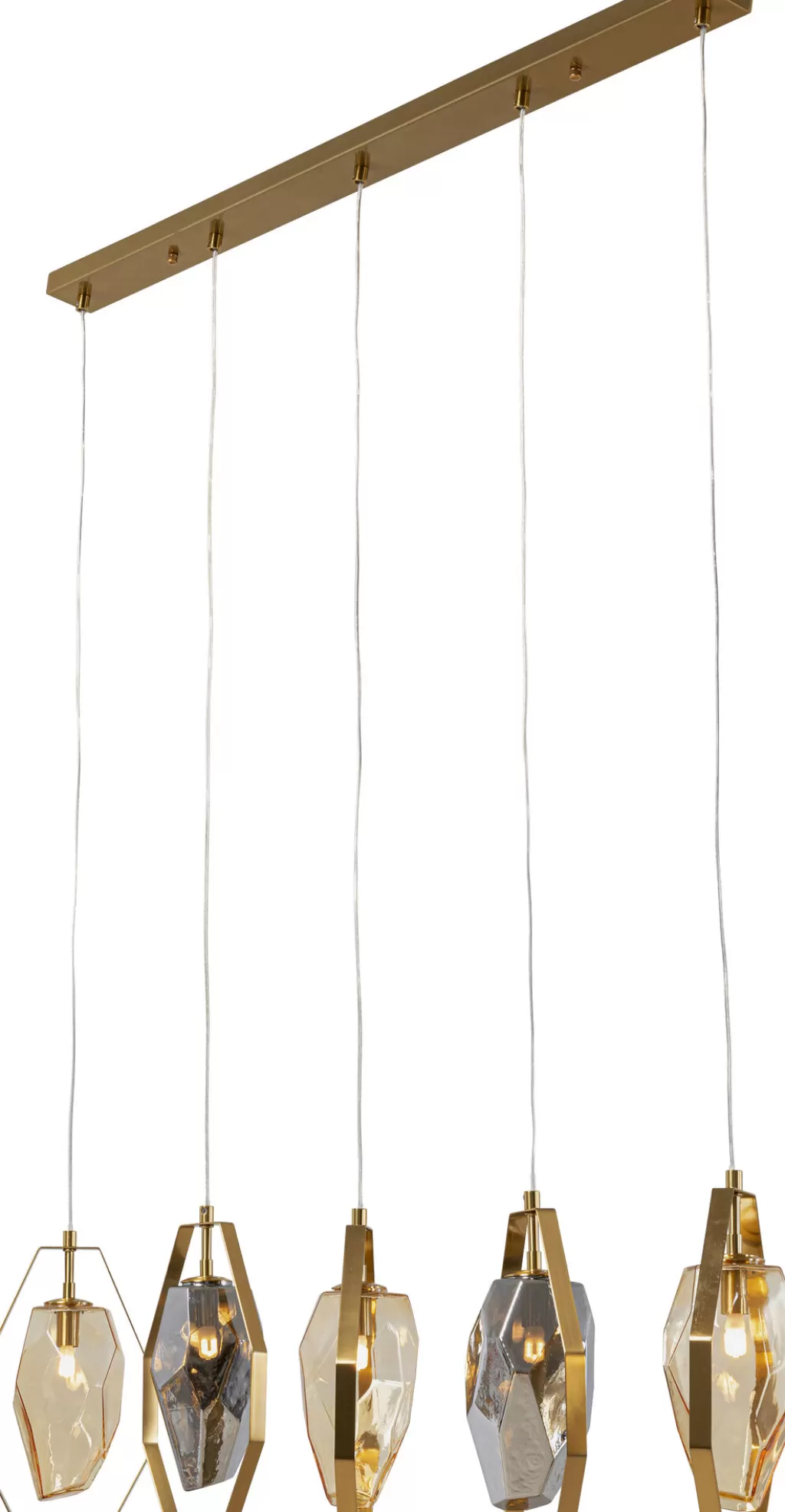Lustre suspendu Diamond Fever en laiton - Éclairage raffiné pour salle à manger | 110 cm | Collection exclusive KARE Design