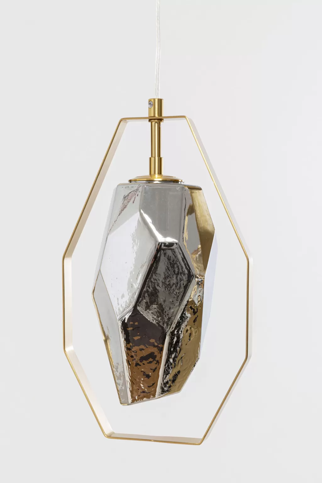 Lustre suspendu Diamond Fever en laiton - Éclairage raffiné pour salle à manger | 110 cm | Collection exclusive KARE Design
