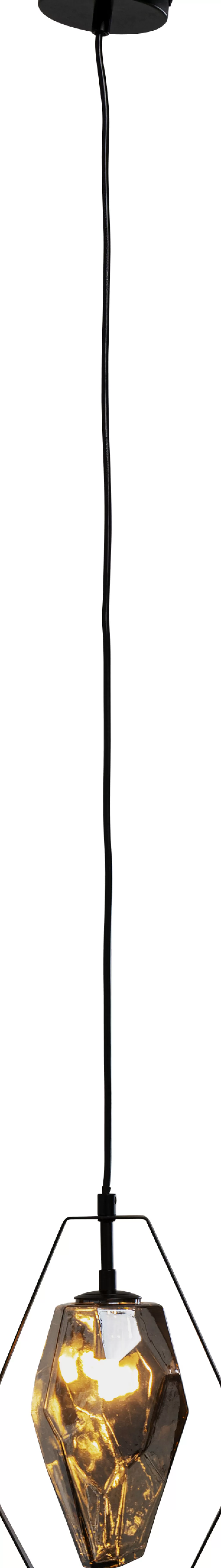 Lustre contemporain KARE Diamond Fever - Suspension design noir diamant pour salle à manger (17 cm)