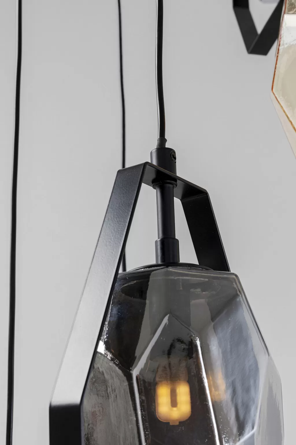 Lustre suspendu design KARE - Diamant Fever en spirale, noir moderne, diamètre 42 cm