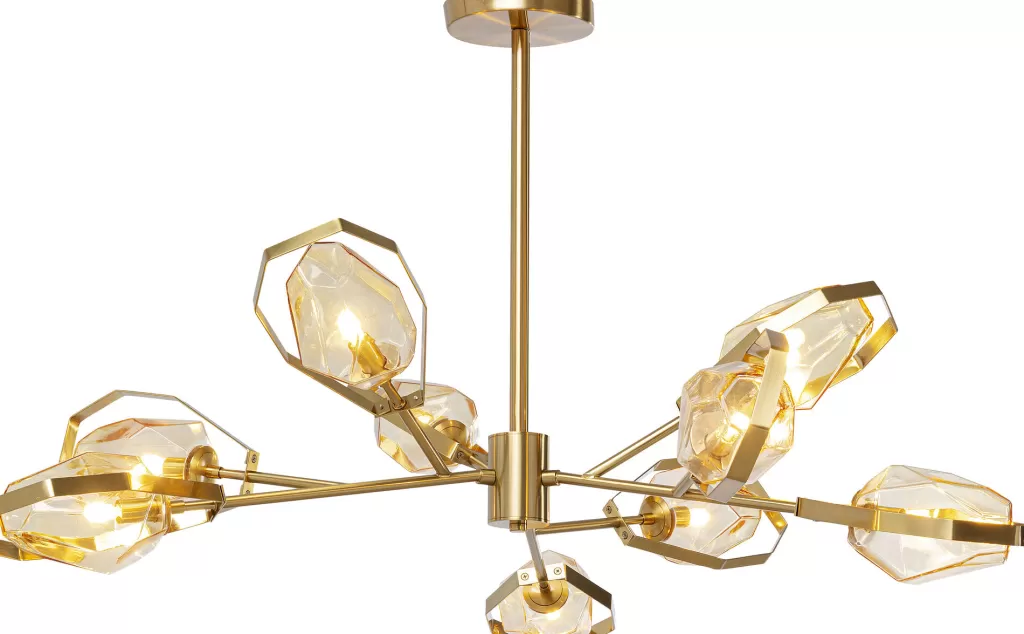 Lustre suspendu design UFO en laiton doré - Collection Diamond Fever - KARE Design - Diamètre 106 cm
