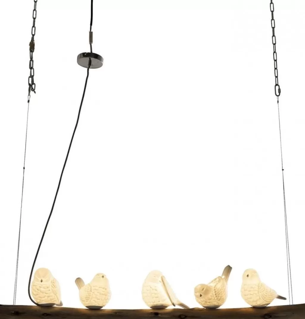 Luminaire Suspendu Élégant aux Oiseaux - Suspension Design 120 cm pour Salle à Manger par KARE, Décor Naturel et Épuré