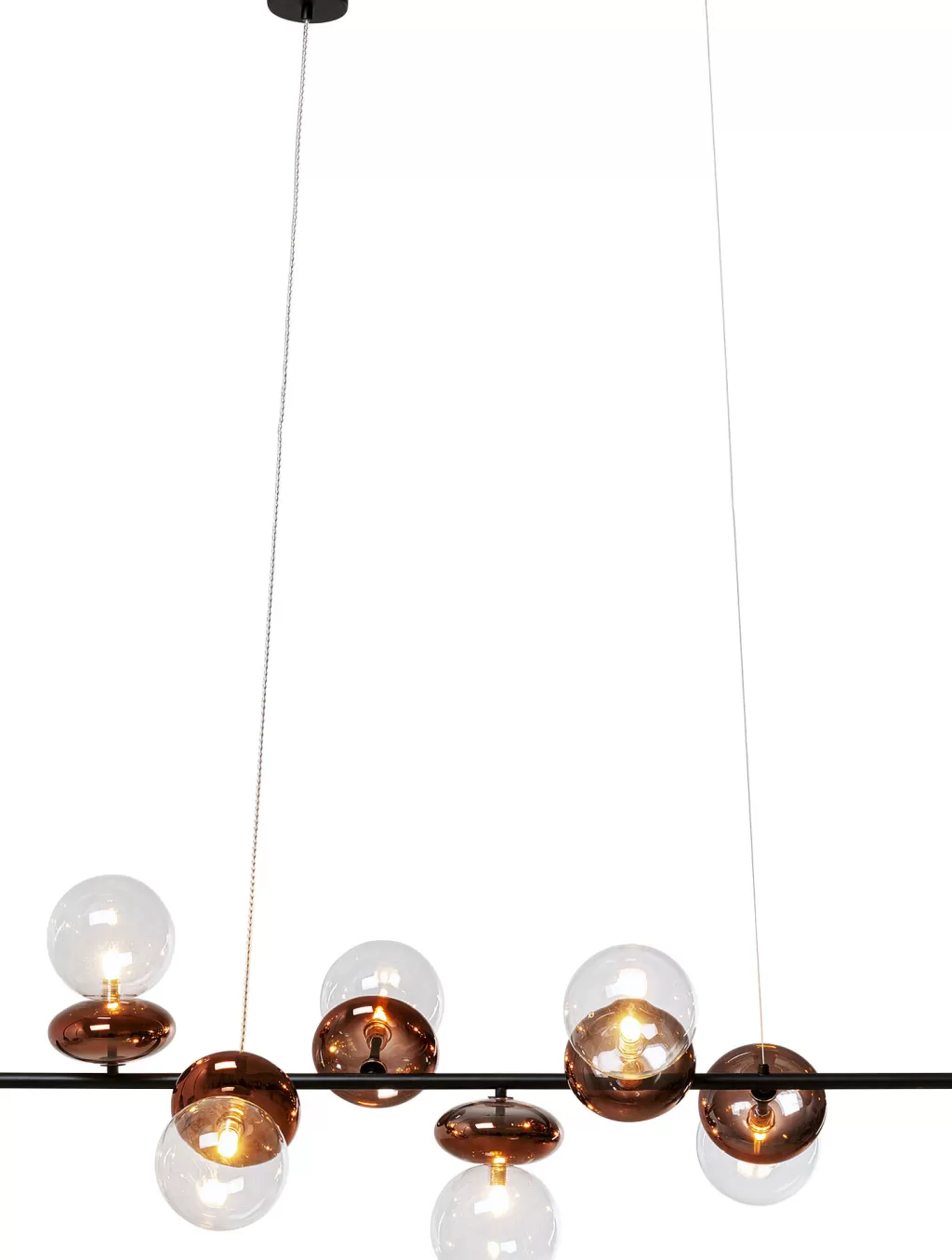 Lustre suspendu design Double Bulle en cuivre - 115 cm - Collection élégante KARE Design