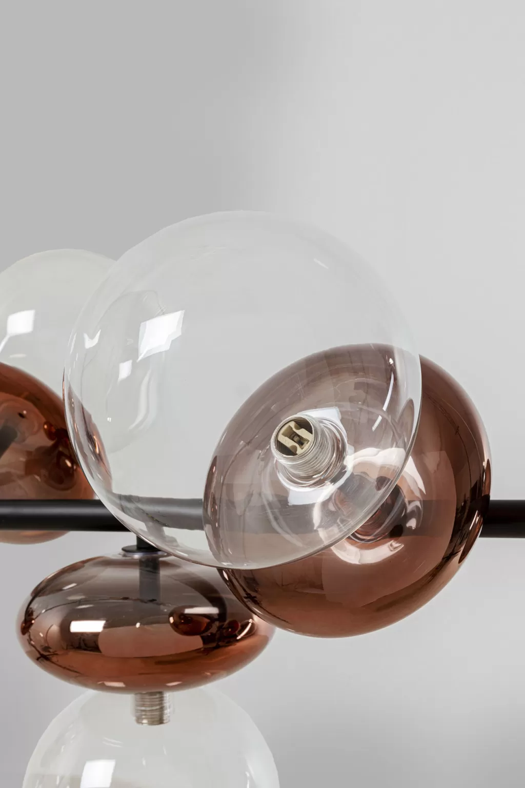 Lustre suspendu design Double Bulle en cuivre - 115 cm - Collection élégante KARE Design