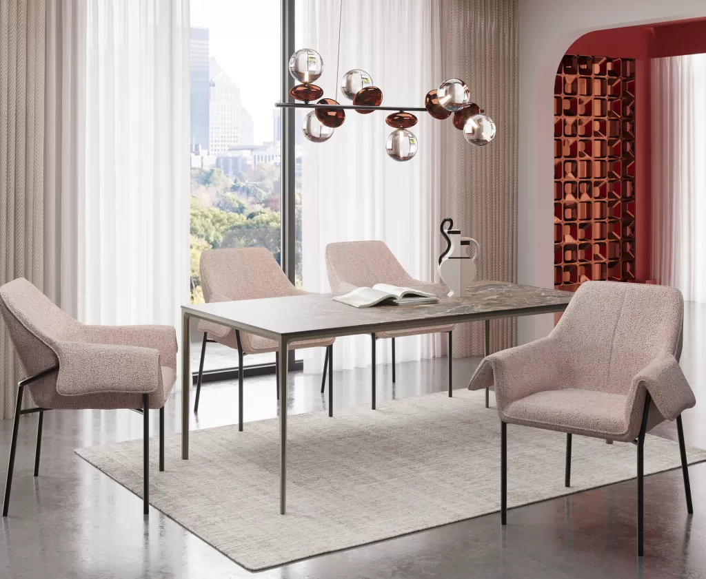 Lustre suspendu design Double Bulle en cuivre - 115 cm - Collection élégante KARE Design