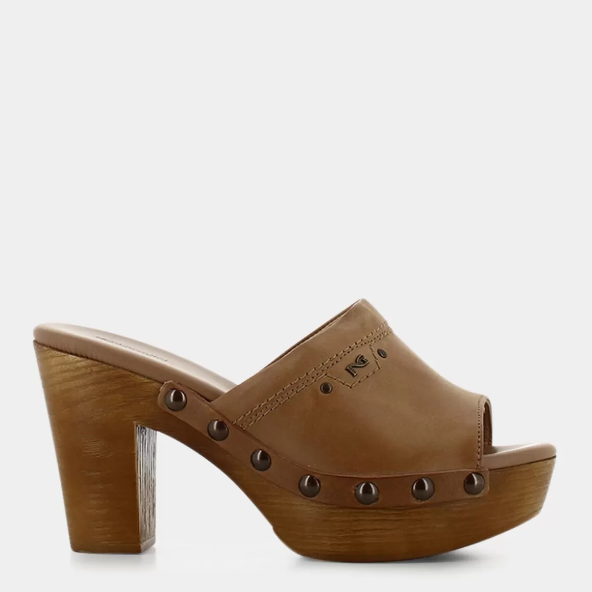 Sandales NERO GIARDINI en cuir véritable - Modèle E218640D marron clair en promotion