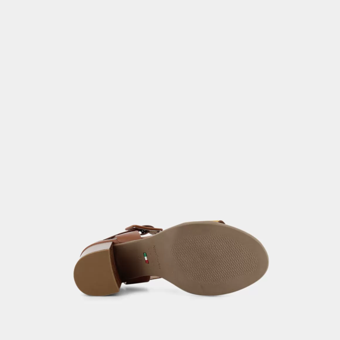 Sandales NERO GIARDINI Confortables en Cuir Souple - Modèle E218654D Jaune Doré à Petit Prix