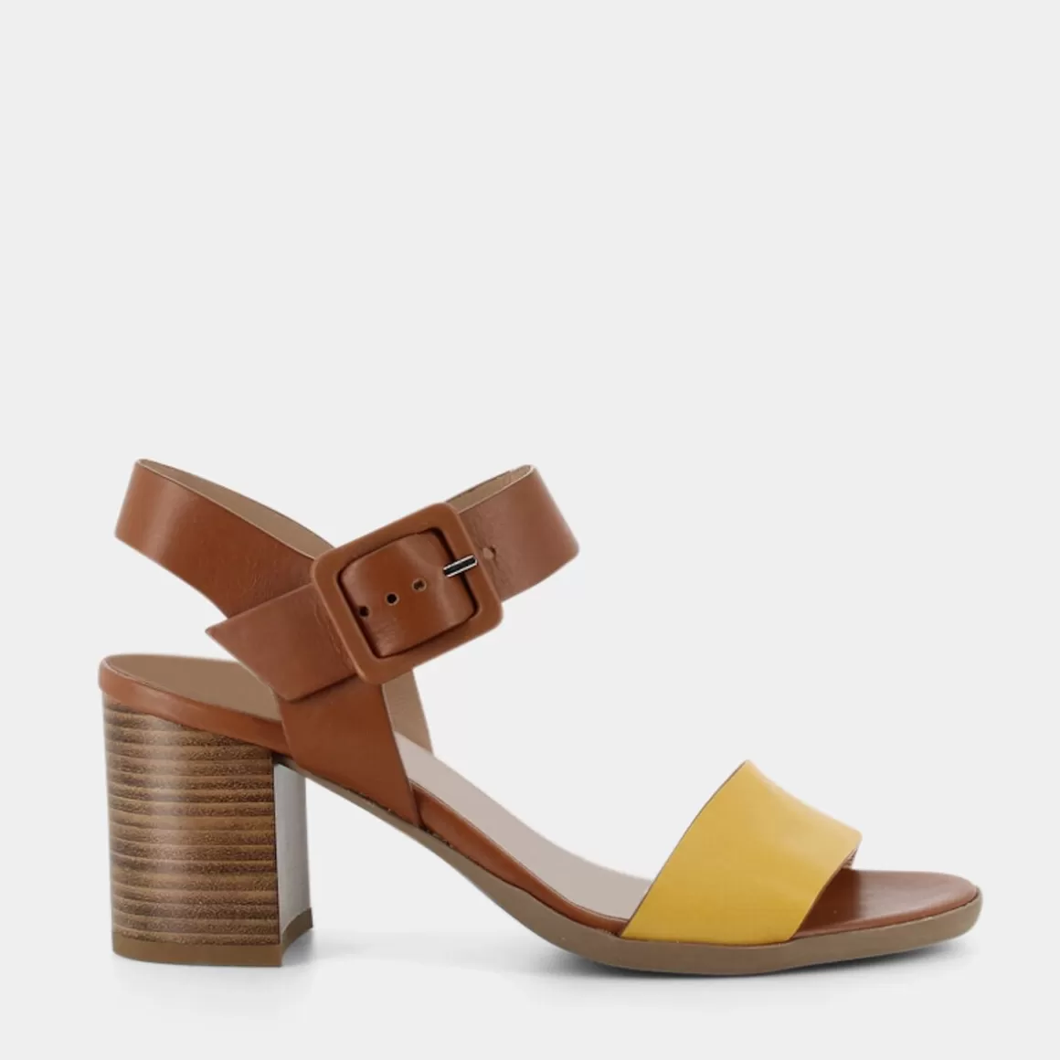 Sandales NERO GIARDINI Confortables en Cuir Souple - Modèle E218654D Jaune Doré à Petit Prix