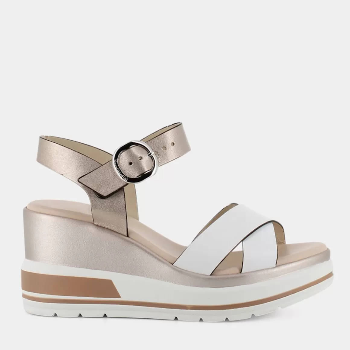 Sandales NERO GIARDINI Printemps-Été - Modèle E218737D en Cuir Souple Blanc Immaculé