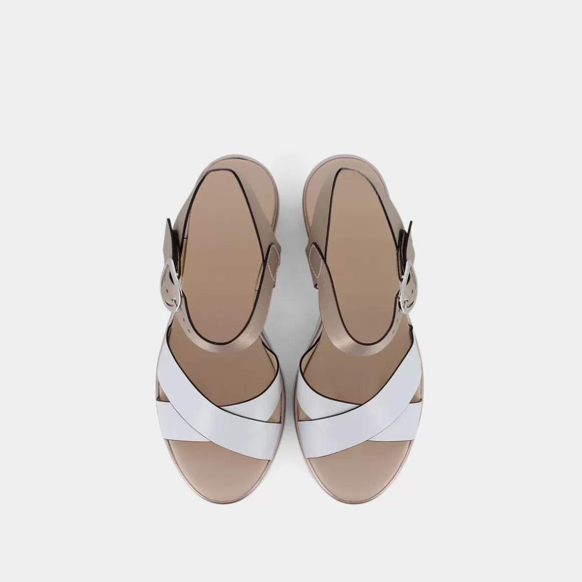 Sandales NERO GIARDINI Printemps-Été - Modèle E218737D en Cuir Souple Blanc Immaculé