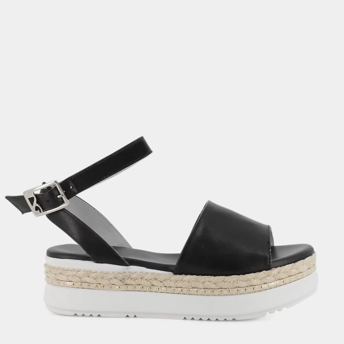 Sandales NERO GIARDINI Modèle E218-830D en Cuir Souple Noir - Élégance Intemporelle