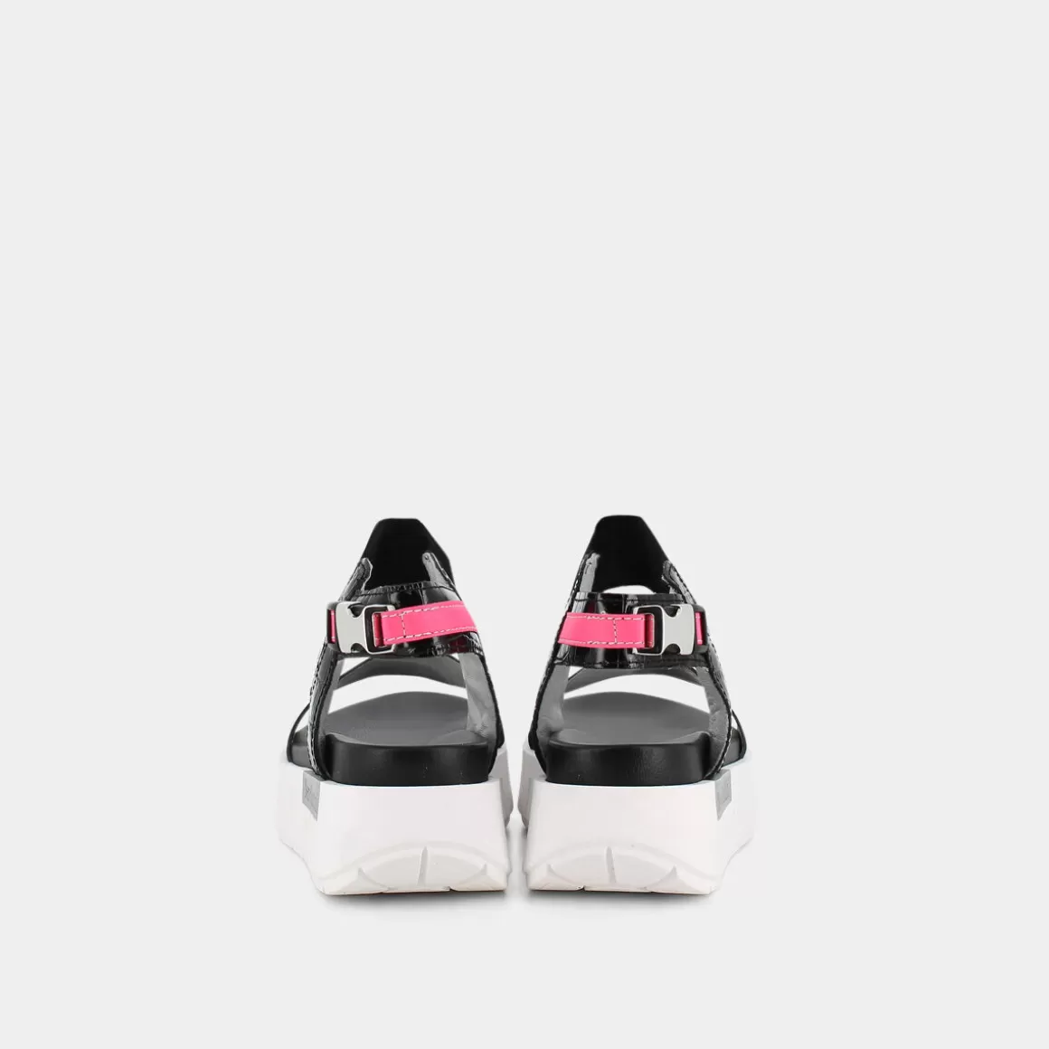 Sandales NERO GIARDINI en cuir souple - Modèle E219020D Gris Anthracite - Style décontracté chic