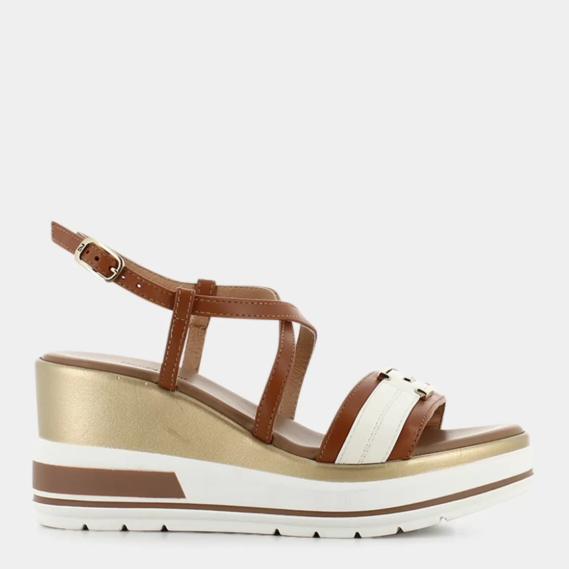 Sandales NERO GIARDINI en cuir cognac - Promotion éclair -30% | Modèle confortable printemps-été E307701D