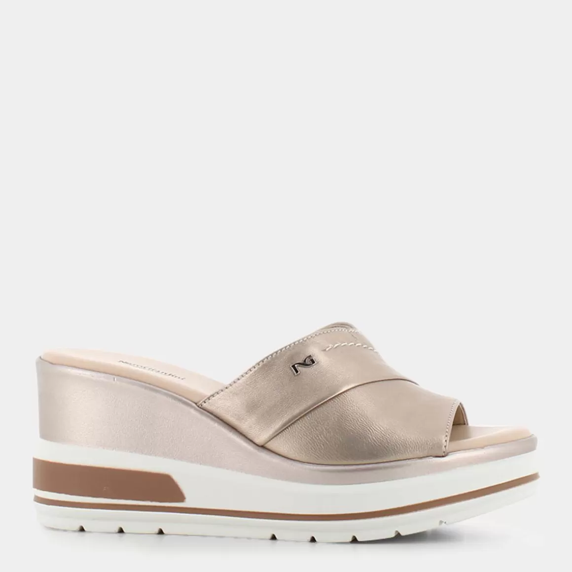 Sandales NERO GIARDINI Saturn E307702D - Modèle confortable en cuir beige à prix doux
