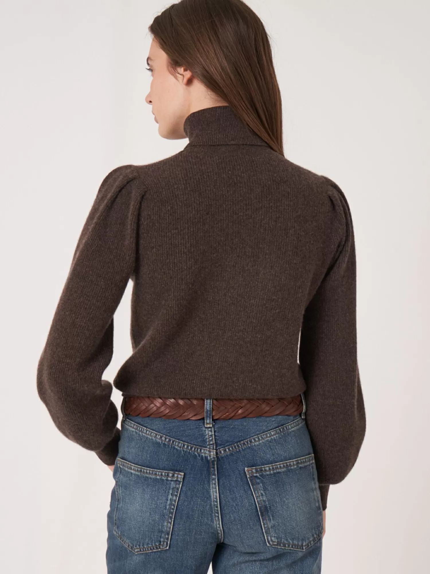 Pull Femme en Cachemire Doux - Col Montant Tricoté Main, Confort Élégant - Prix Abordable