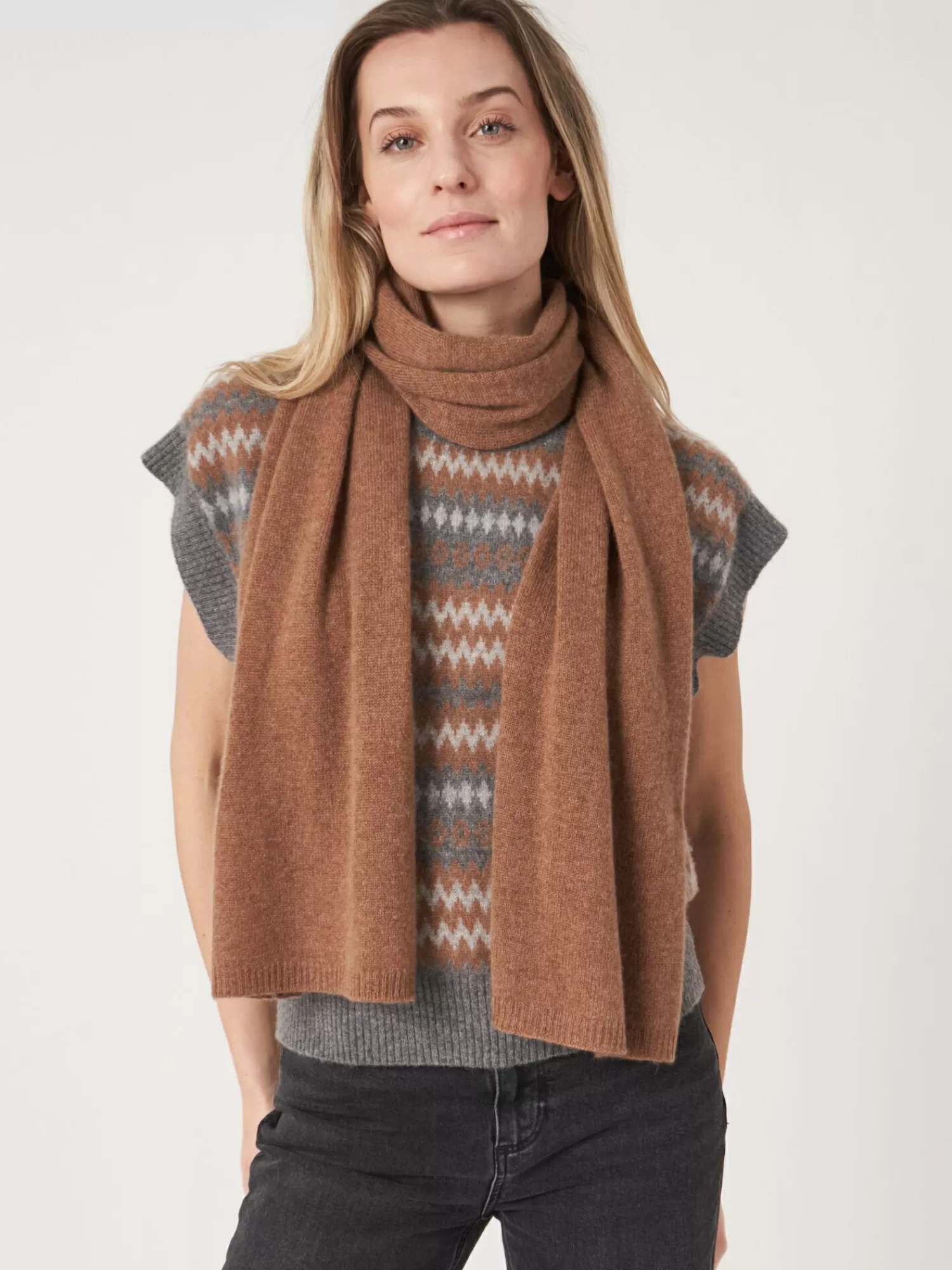 Écharpe en Cachemire Biologique Doux - Tricotage Main pour Femme - Édition Limitée Hiver 

(：，，，SEOAI)