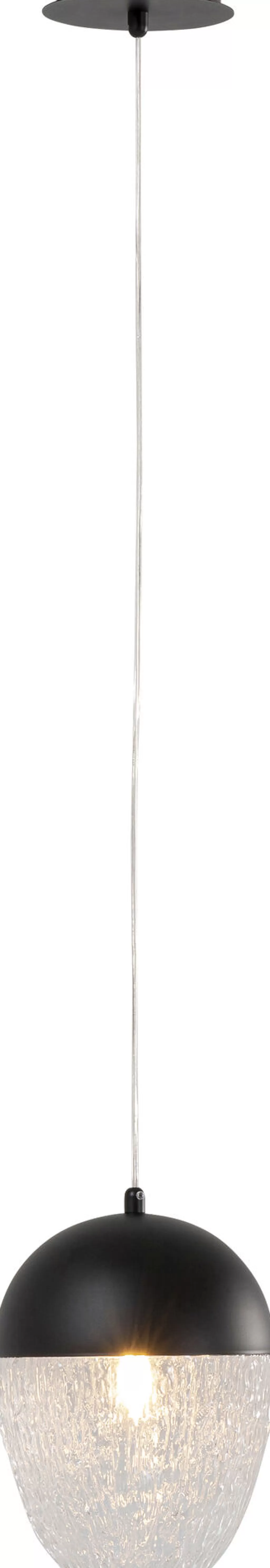 Suspension design Frozen - Abat-jour noir mat diamètre 20 cm - Collection KARE