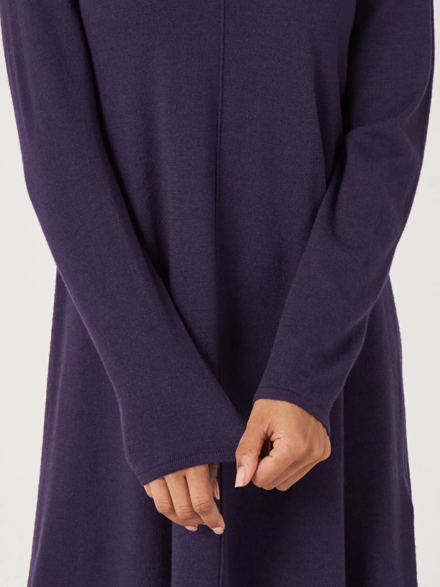 Robe élégante ligne A en laine mérinos douce - Collection soldes femmes (robes & jupes confortables)