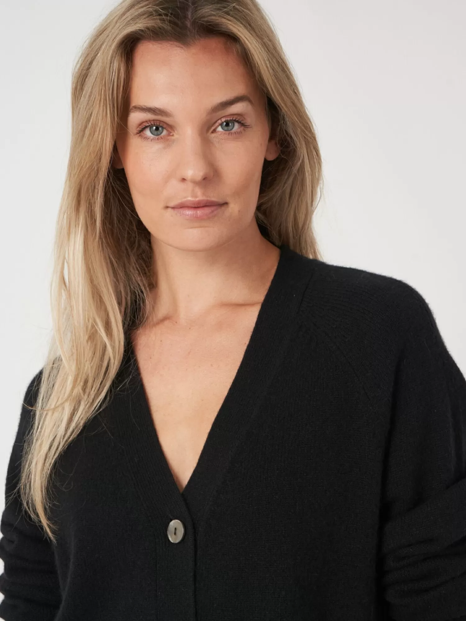 Gilet Femme en Cachemire Noué - Décolleté V Côtelé, Élégance Confortable