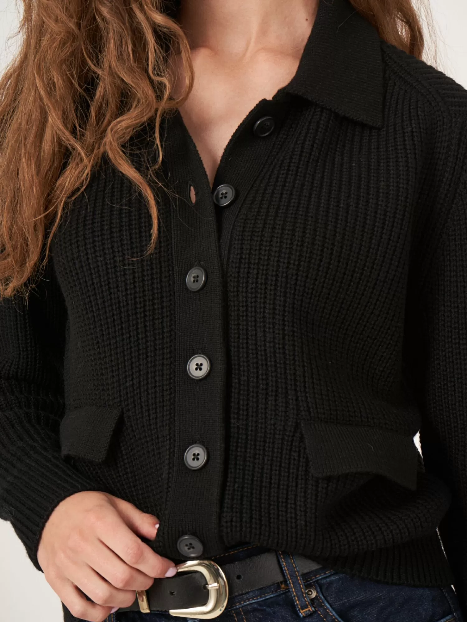 Gilet Femme en Laine Mérinos - Col Polo Élégant pour Tenue Décontractée