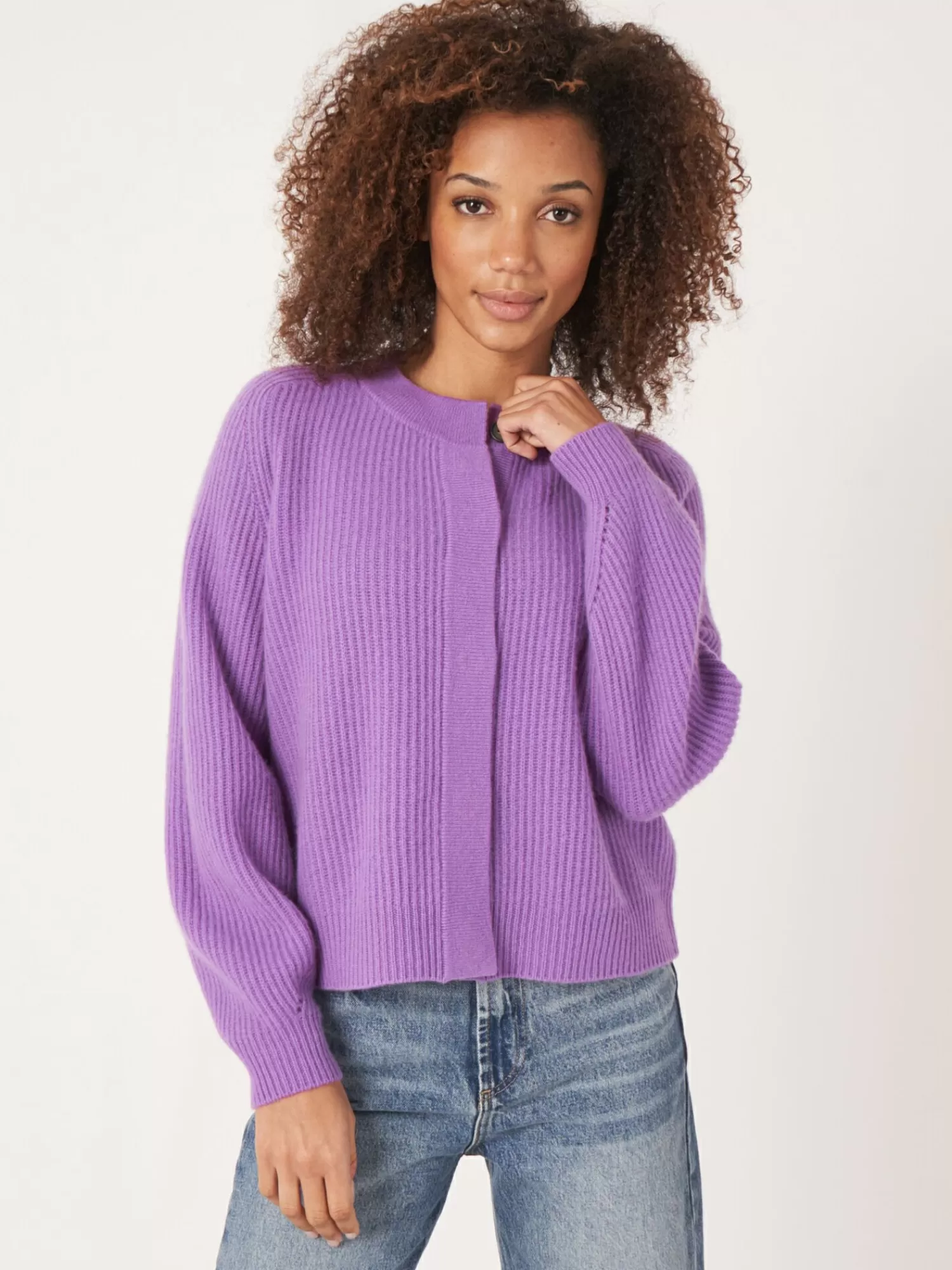 Cardigan Femme en Cachemire Doux - Manches Ballon Élégantes pour Tenue Décontractée
