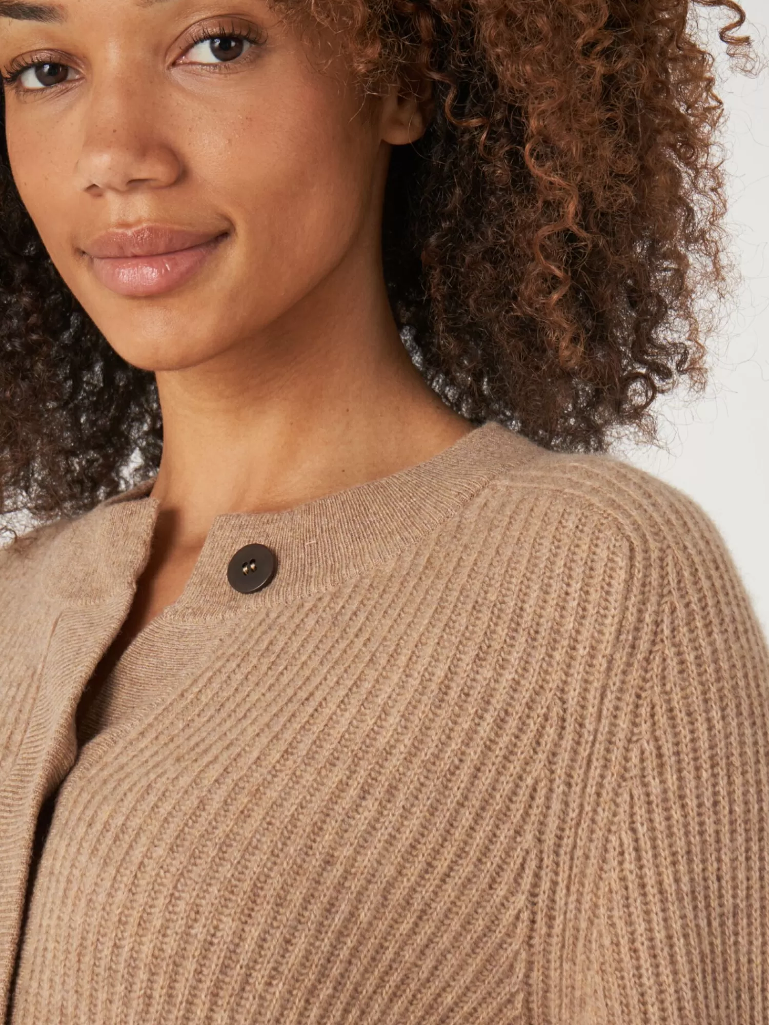 Cardigan Femme en Cachemire Doux - Manches Ballon Élégantes pour Tenue Décontractée