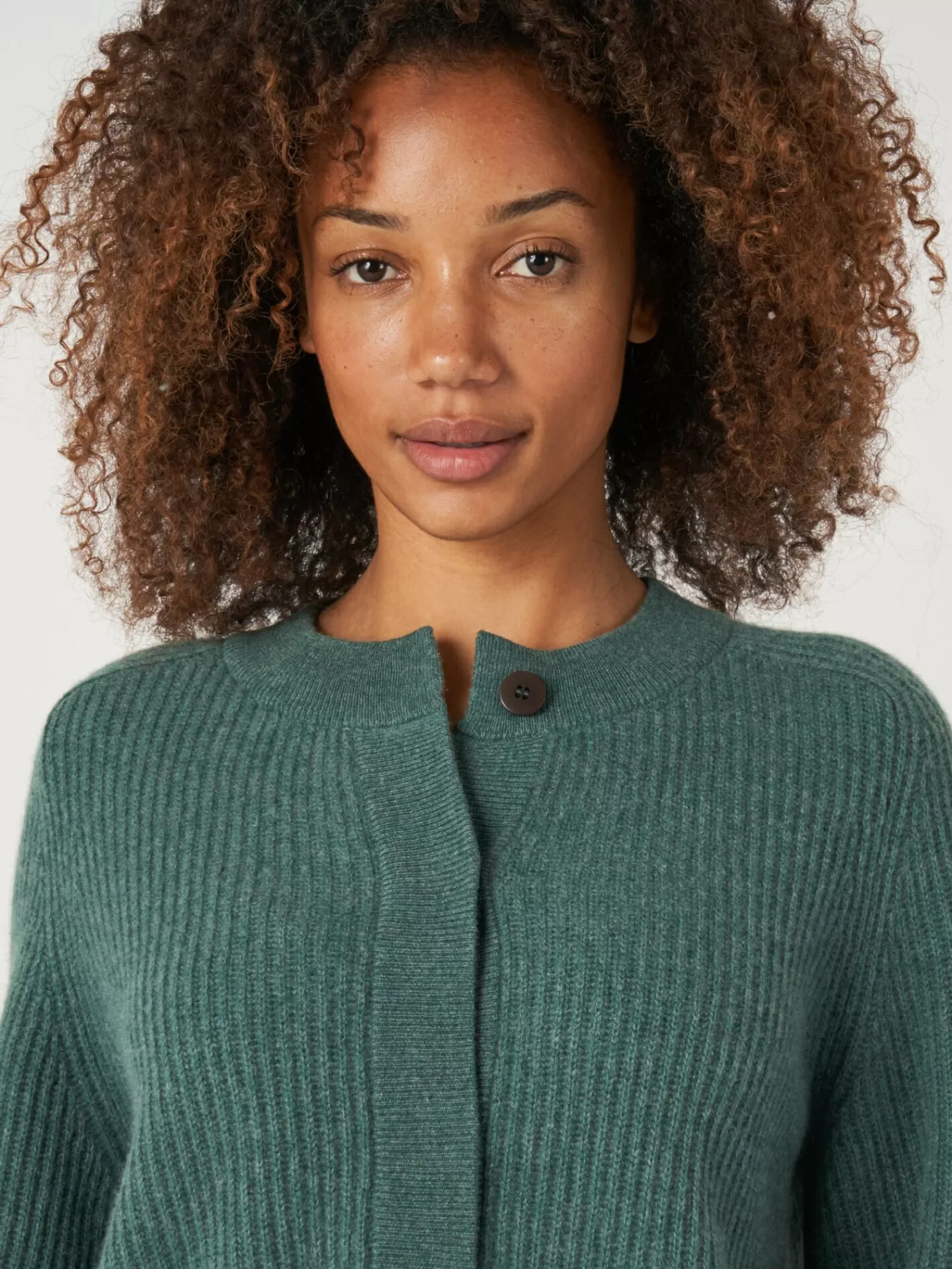 Cardigan Femme en Cachemire à Côtes - Manches Bouffantes Douces et Légeres, Pullover Élégant pour Tenue Décontractée, Confort Optimal Détails Élégants - Prix Abordable