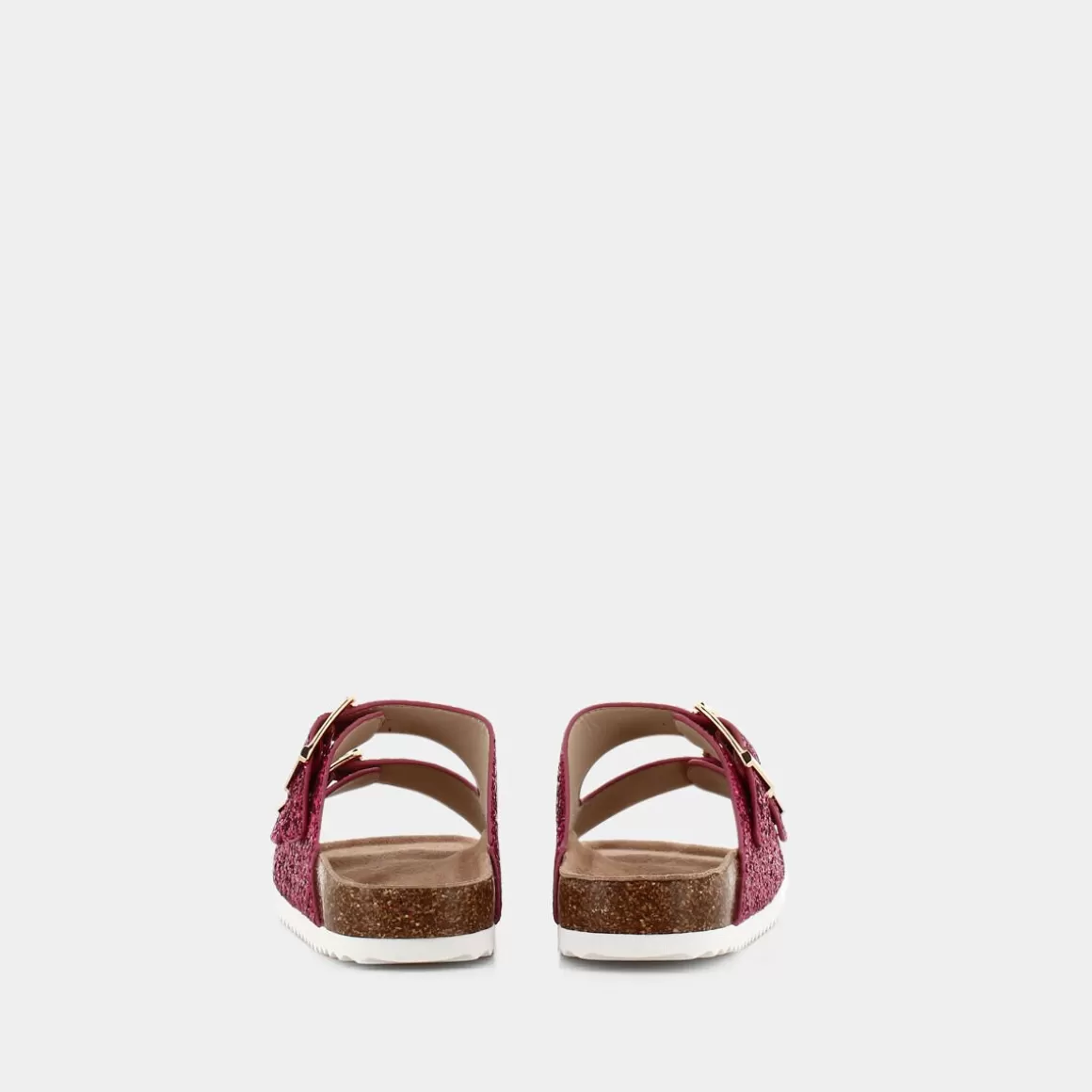 Sandales Écologiques Fuchsia Californie - Modèle Bio Hcbio035 en Cuir Végétal Rose Corail