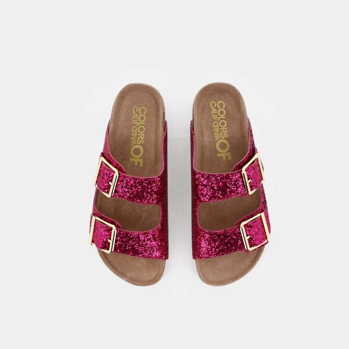 Sandales Écologiques Fuchsia Californie - Modèle Bio Hcbio035 en Cuir Végétal Rose Corail