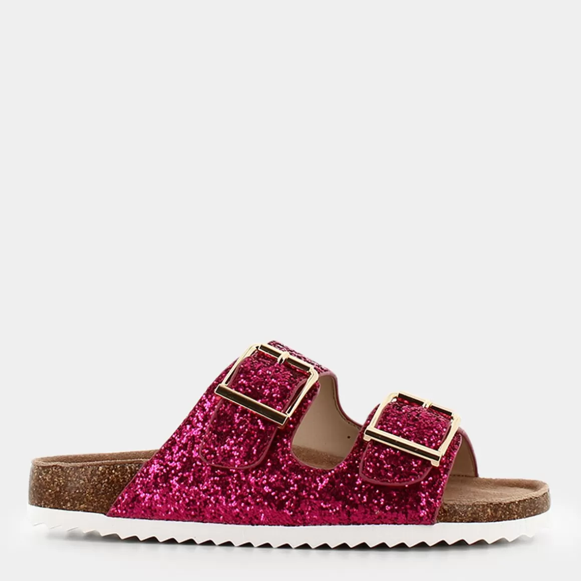 Sandales Écologiques Fuchsia Californie - Modèle Bio Hcbio035 en Cuir Végétal Rose Corail